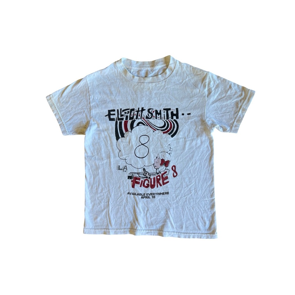 Elliott Smith Figure 8 Son of Sam Lyrics White Promo T-Shirt Unisex Small Music